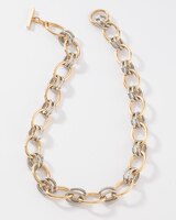 Two-Tone Toggle Link Necklace thumbnail number 3