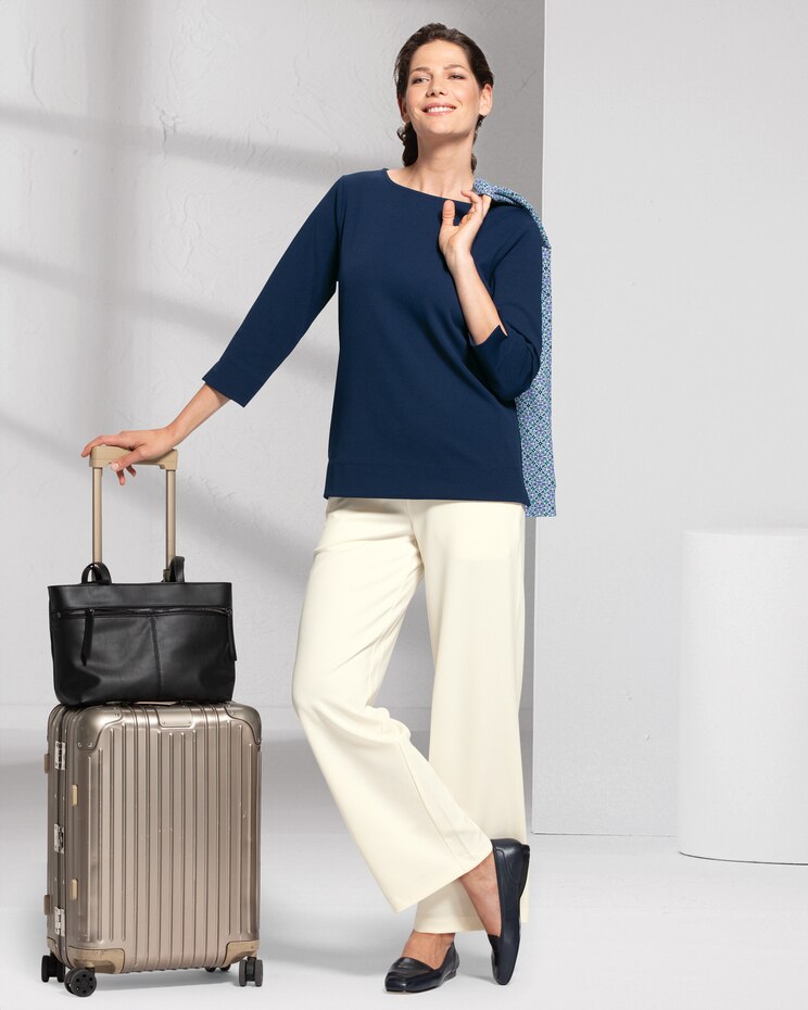 Norm Thompson™ Travel Knit Three-Quarter-Sleeve Tee image number 2