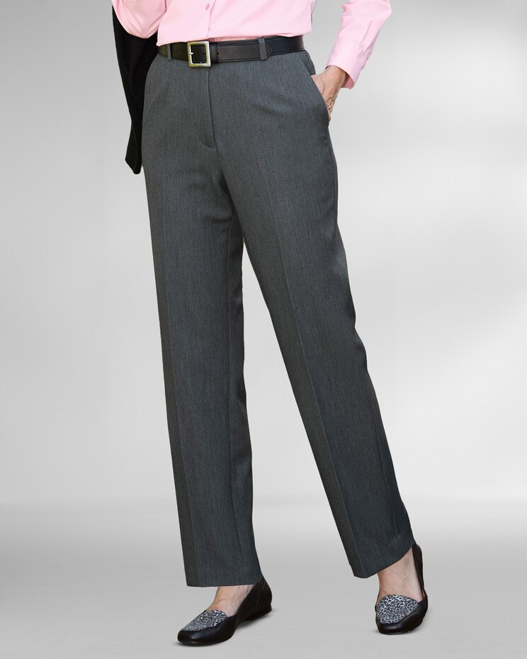 Washable Gabardine Fly-Front Pants image number 1