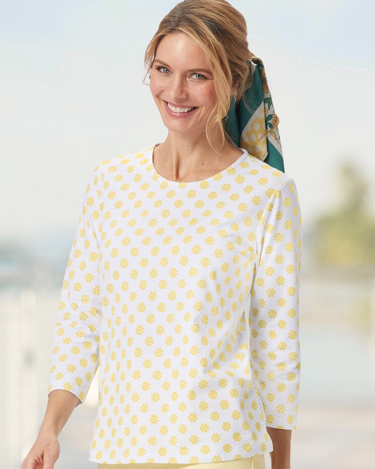 Graphic Daisy-Print Tee image number 1