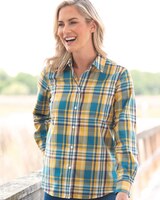 Foxcroft Perfect-Fit No-Iron Plaid Long-Sleeve Shirt thumbnail number 1