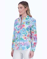 Meghan Long Sleeve Travel Conversational Shirt thumbnail number 3
