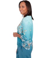 Alfred Dunner® Sedona Sky Ombre Bird Beaded Neck Top thumbnail number 4