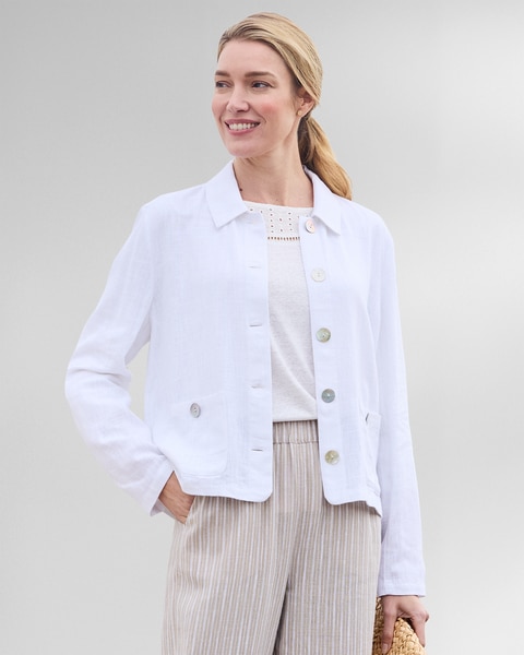 Linen-Blend Jacket