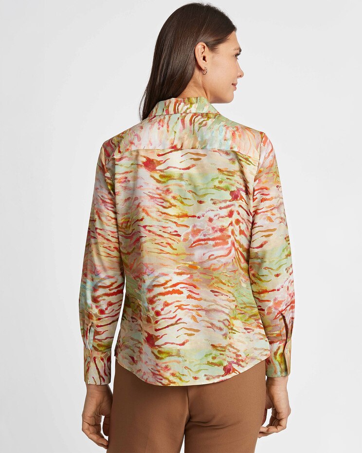 Foxcroft Mary  Watercolor Zebra Shirt image number 2