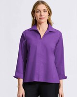 Foxcroft Agnes Essential Stretch Non-Iron Shirt thumbnail number 1