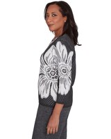 Alfred Dunner® Worth Avenue Floral Textured Sweater thumbnail number 2