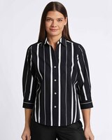 Foxcroft Paityn 3/4 Sleeve Stripe Shirt thumbnail number 1