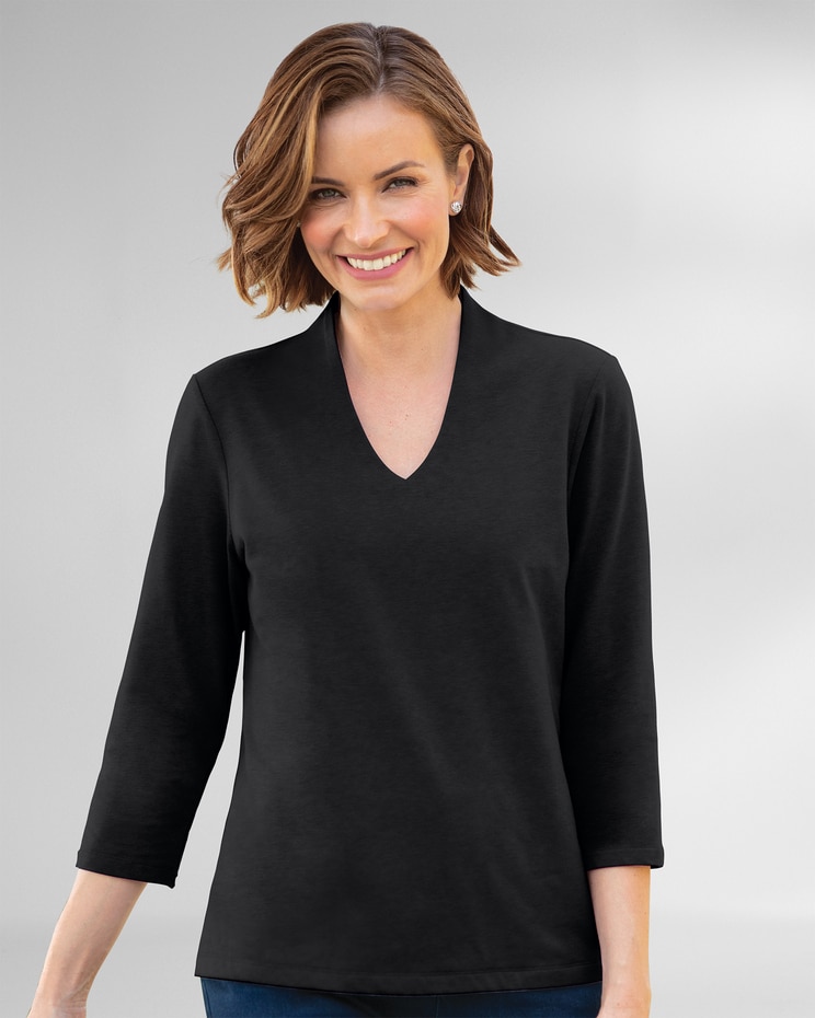 Prima™ Cotton Solid Narrow-V Tee image number 1