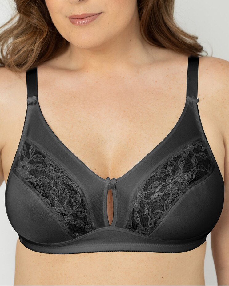 2-Pack Tricot and Lace Keyhole Bra image number 1