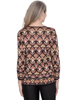 Alfred Dunner® Rue Rivoli Cozy Beaded Split Neck Top thumbnail number 2