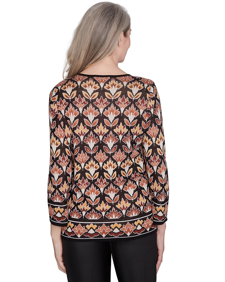 Alfred Dunner® Rue Rivoli Cozy Beaded Split Neck Top image number 2