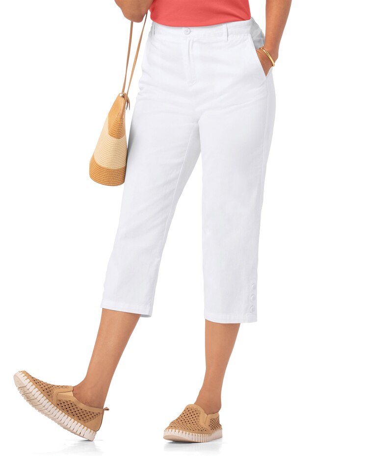 Dennisport Button-Cuff Capris image number 1