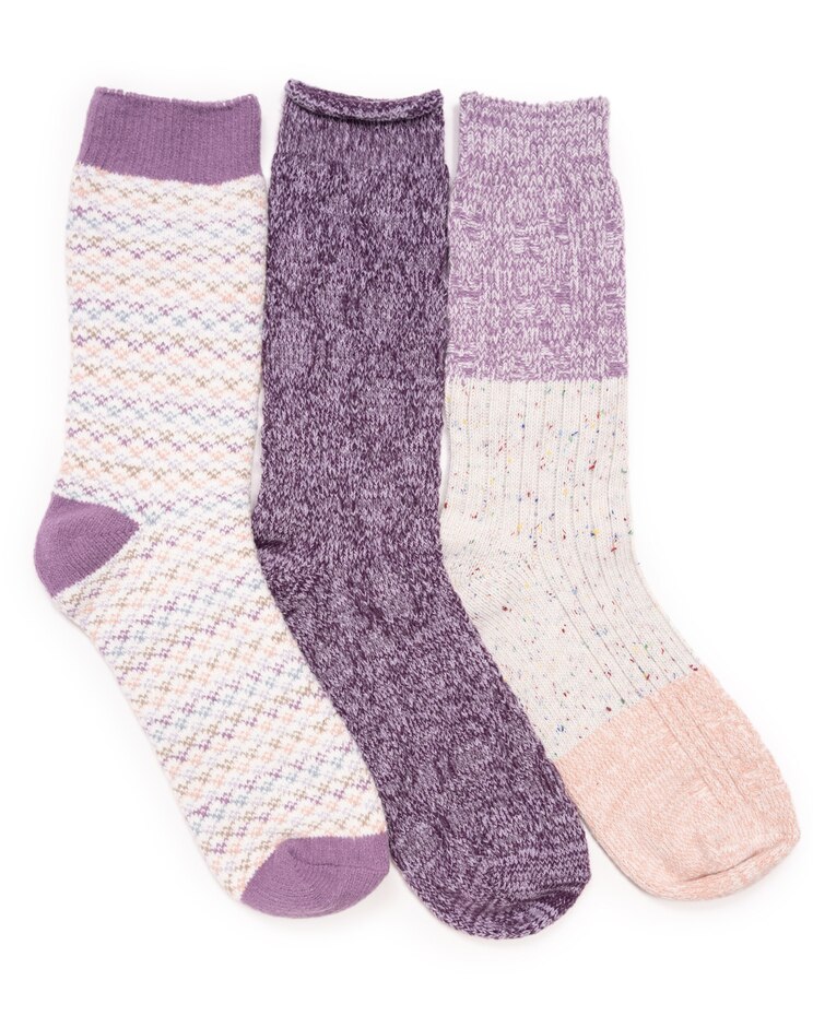 MUK LUKS® Women's Microfiber Boot Socks 3Pr Pack Socks image number 1
