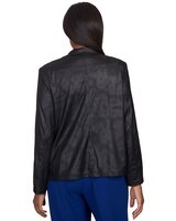 Alfred Dunner® Park Place Faux Leather Blazer Jacket thumbnail number 2