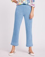 Classic Knit Denim Relaxed Straight-Leg Crop thumbnail number 1