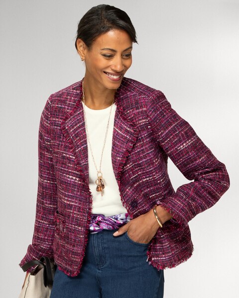 Fringed Tweed Jacket
