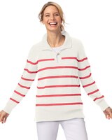 Mariner Stripe Rib-Collar Sweater thumbnail number 1