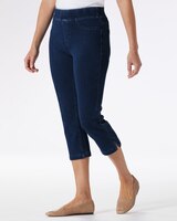 Classic Knit Denim Capris thumbnail number 1