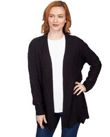 Ruby Rd® Solid Textured Zigzag Hem Open Cardigan thumbnail number 1