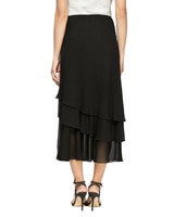 Tea-Length Asymmetric Triple Tier Chiffon Skirt thumbnail number 2