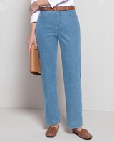 DreamFlex Denim Comfort-Waist Classic Straight Jeans thumbnail number 1