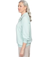 Alfred Dunner® St.Moritz Embroidered Envelope Neck Sweatshirt thumbnail number 4