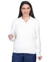 Alfred Dunner® Chenille Metallic Zip Front Cardigan thumbnail number 1