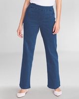DreamFlex Denim Easy Pull-On Relaxed Straight Leg Jeans thumbnail number 1