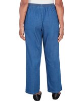 Alfred Dunner® Lavender Fields Denim Pull On Average Length Pant thumbnail number 2