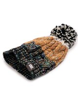 MUK LUKS® Womens Colorblock Stripe Cable Beanie thumbnail number 3