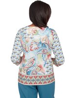 Alfred Dunner® Sedona Sky Medallion Paisley Top thumbnail number 2