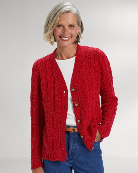 Donegal Braided Cable Cardigan