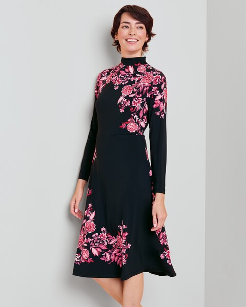 Deck The Halls Floral-Print Dress