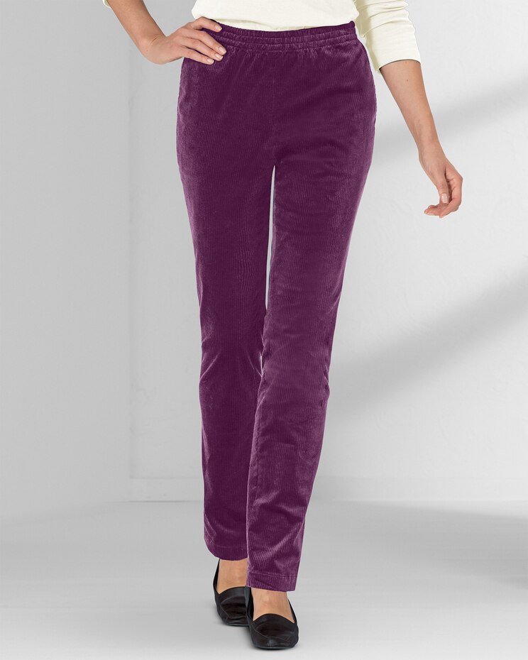 Stretch Wide-Wale Corduroy Pull-On Pants image number 1