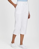 Pull-On Knit Drawstring Sport Capris thumbnail number 1