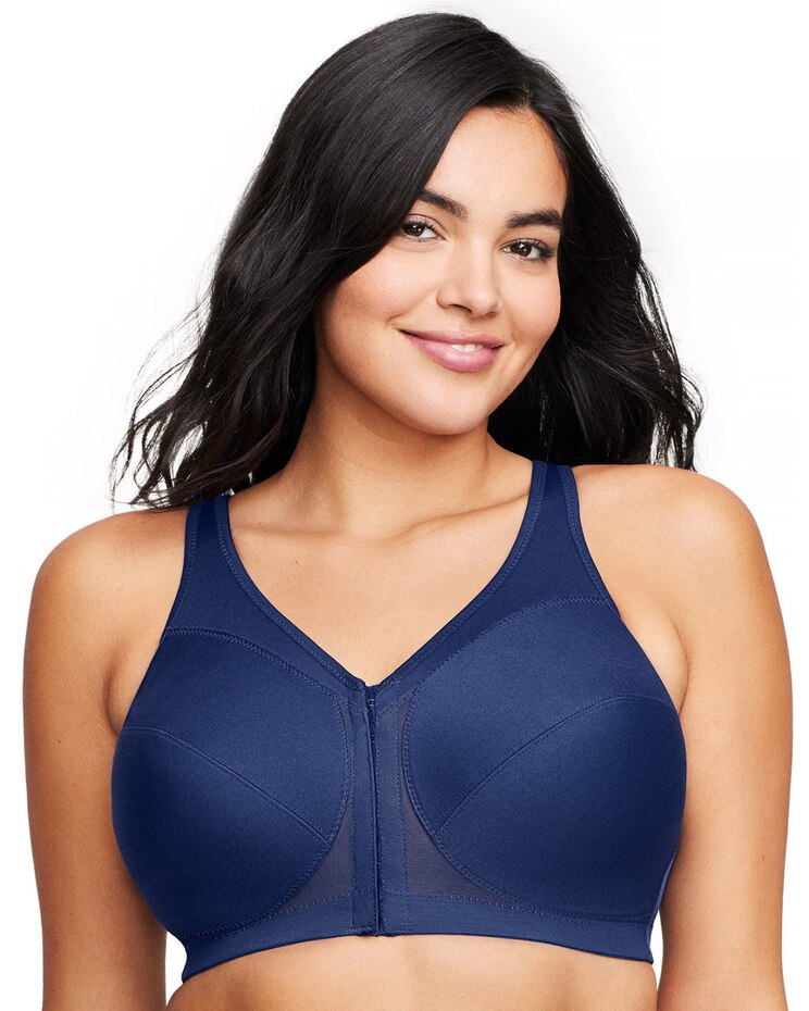 Glamorise Full Figure Plus Size MagicLift Front-Closure Posture Back Bra Wirefree image number 1