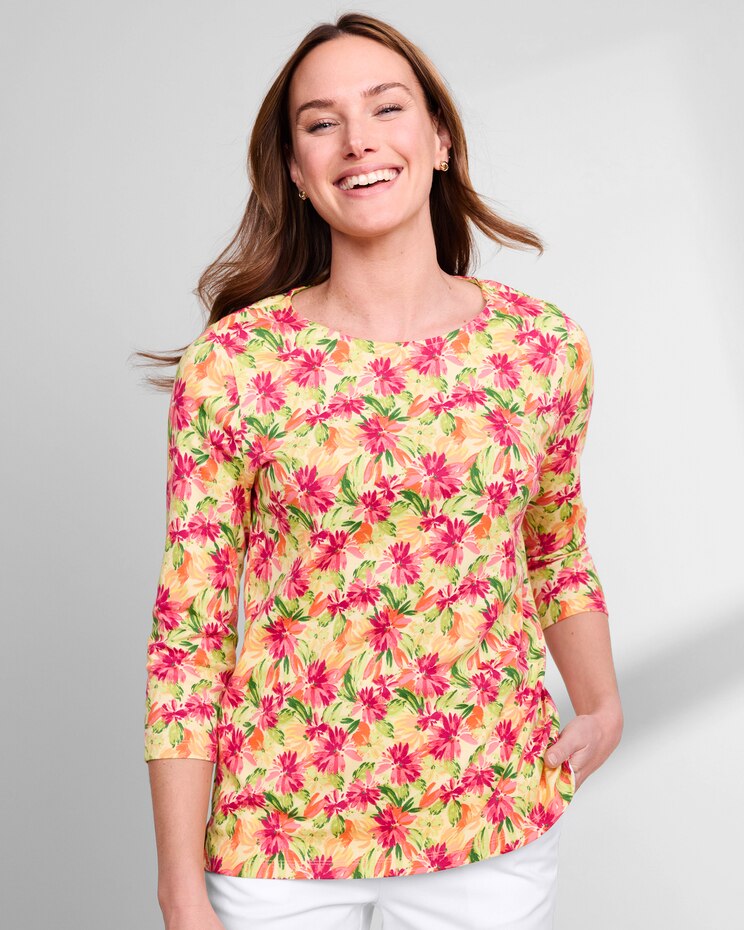 Essential Cotton Floral Burst Tee  image number 1