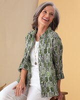 Batik Block Crinkle-Cotton Shirt thumbnail number 1