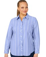 Foxcroft Ava Stretch Non-Iron Simply Stripe Shirt thumbnail number 4