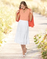 Cotton Eyelet Tiered Skirt thumbnail number 2