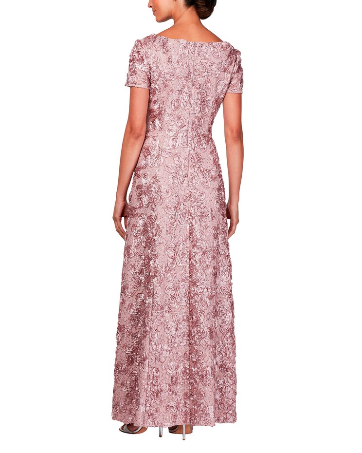 Long Rosette A-Line Gown  image number 3