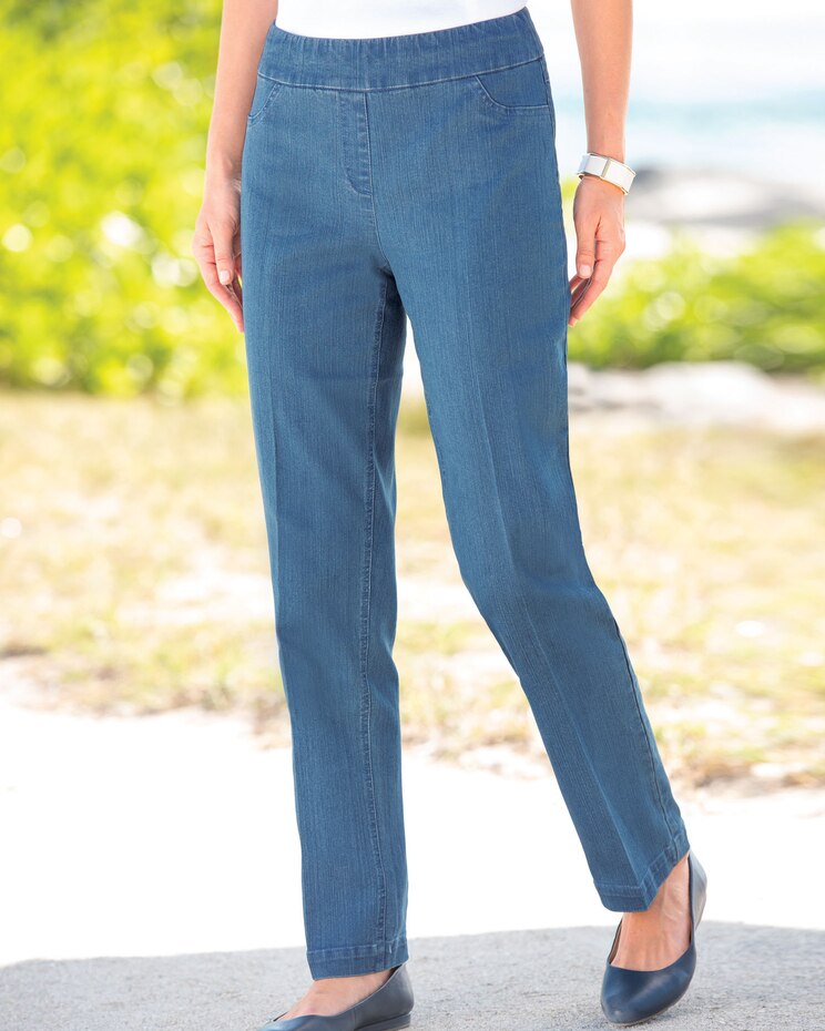 SlimSation® Straight-Leg Pants image number 1