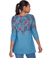 Ruby Rd® Cozy Season Knit Floral Vine Top thumbnail number 3
