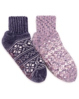 MUK LUKS® Womens Chenille Cabin Socks 2Pr Pack thumbnail number 1