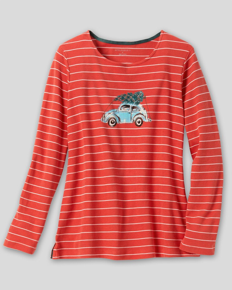 Essential Cotton Limited-Edition Holiday Graphic Jewelneck image number 1