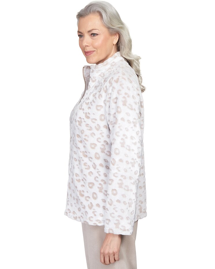 Alfred Dunner® St.Moritz Sculpted Mock Neck Animal Jacket image number 4