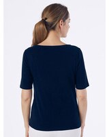 Coastal Cotton Elbow-Sleeve Boatneck Tee thumbnail number 2