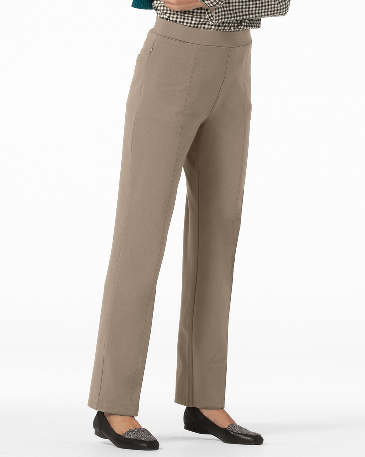 FlexKnit 7-Pocket Straight Pull-On Pants image number 1