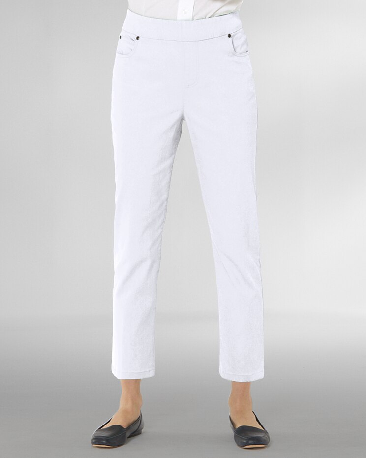 DreamFlex Color Easy Pull-On Cropped Jeans image number 1
